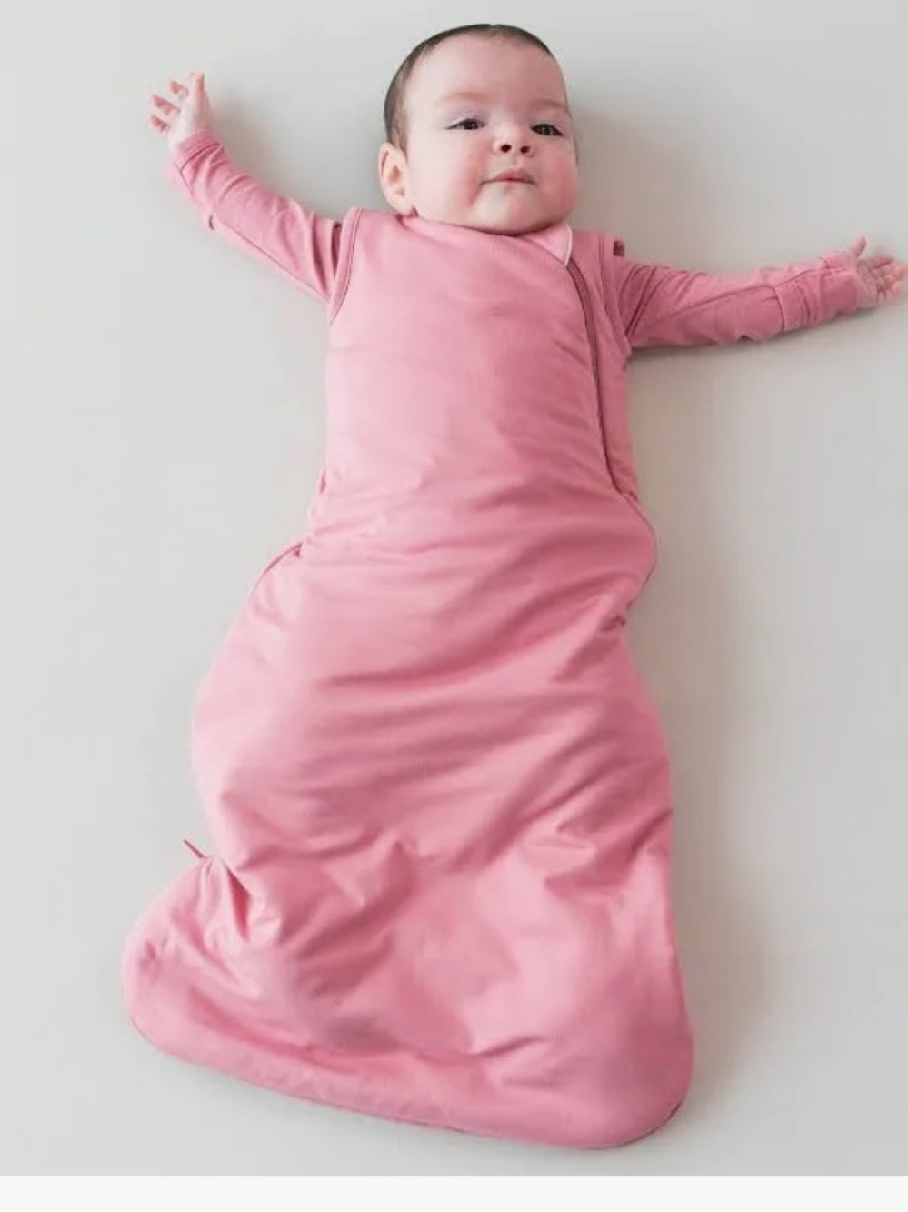 Kyte BABY Pink Zippered Sleep Sack - Soft Baby Pajama Sack
(Apple blossom)